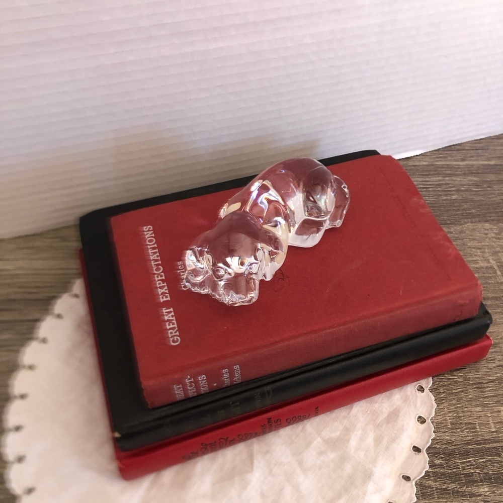 Princess House Crystal Dog Paperweight
